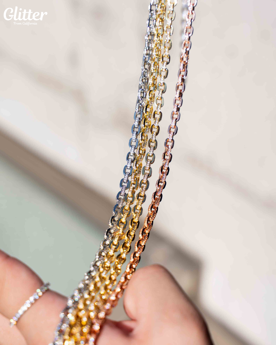 s925 Iced Out Box Chain Necklace