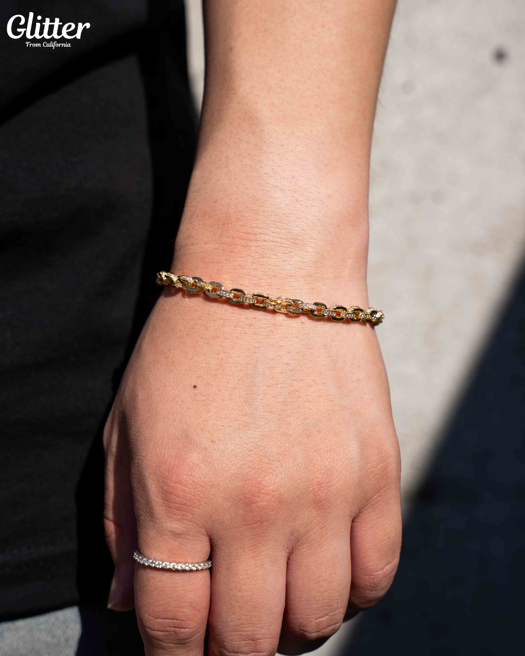 s925 Iced Box Chain Bracelet
