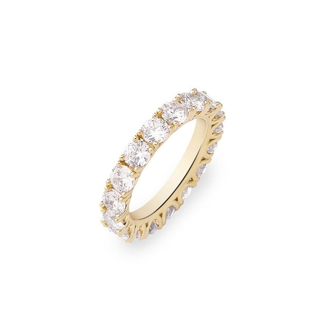 s925 Single Layer Diamond Band Ring 【4mm】