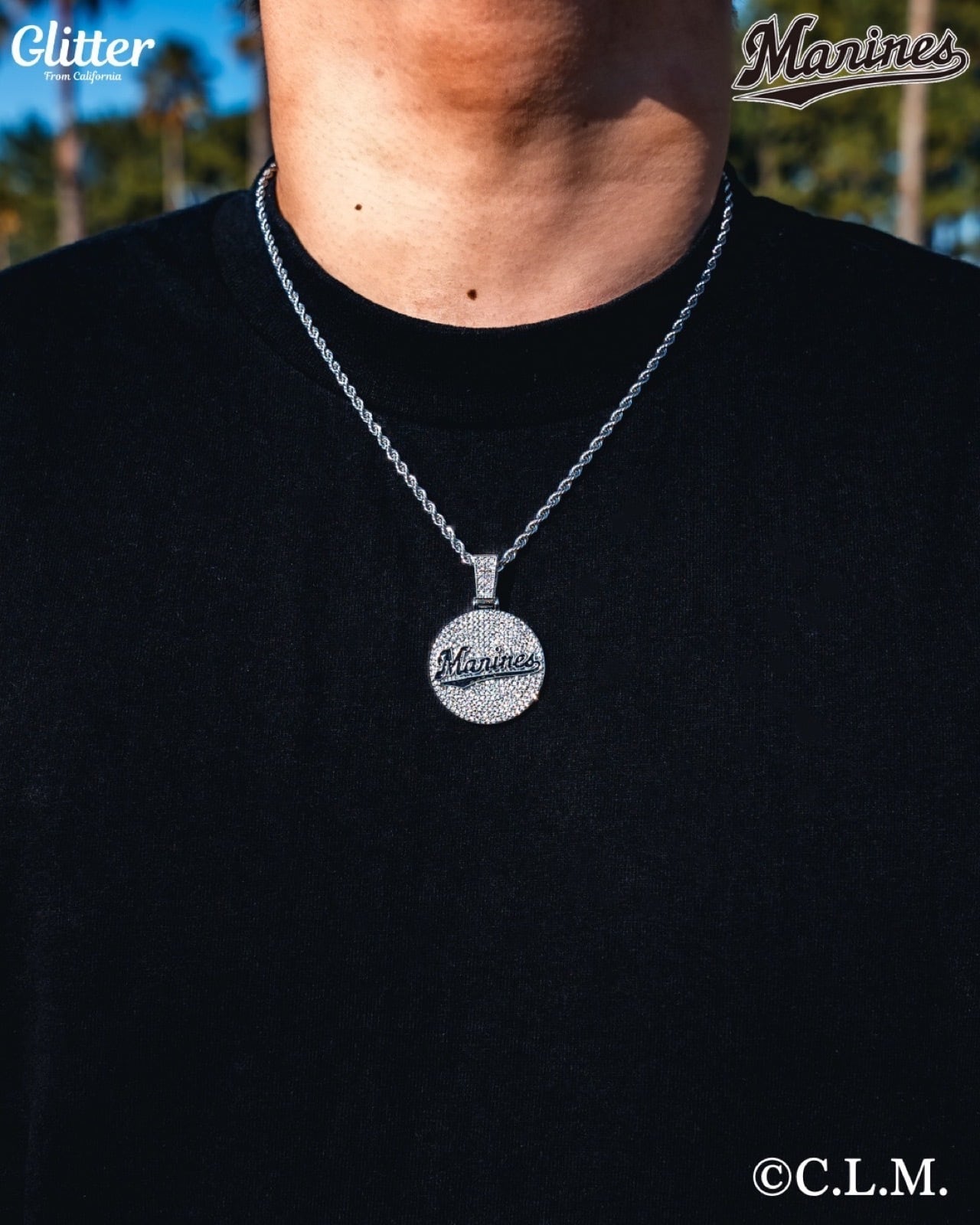 Iced Out Marines Pendant 【千葉ロッテマリーンズ】