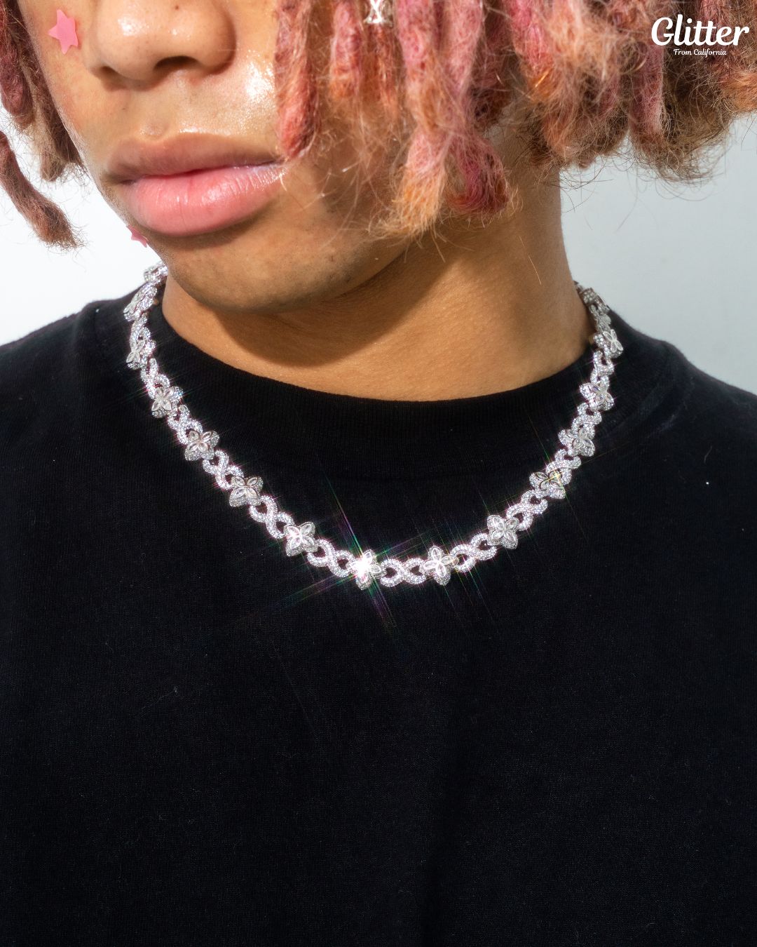 s925 Diamond Infinity Four Leaf Necklace