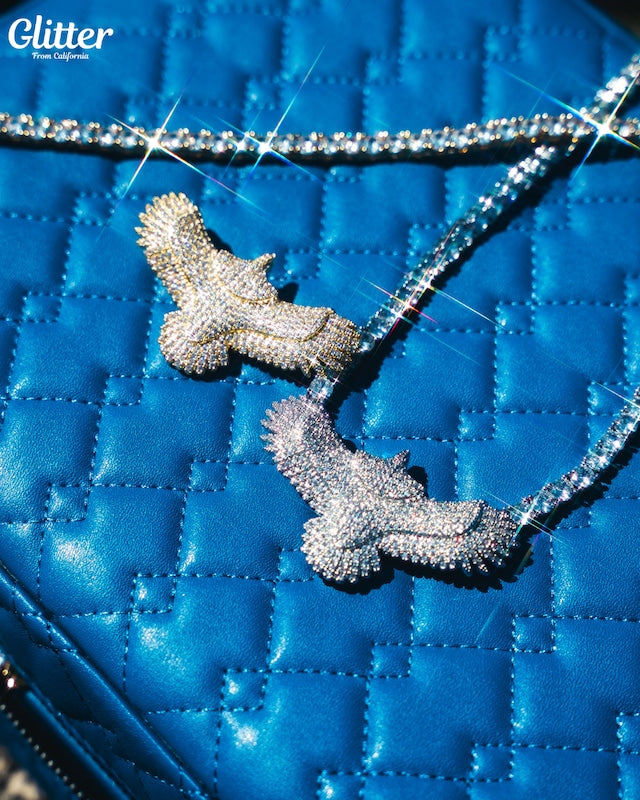 s925 Iced Out Indian Eagle Pendant