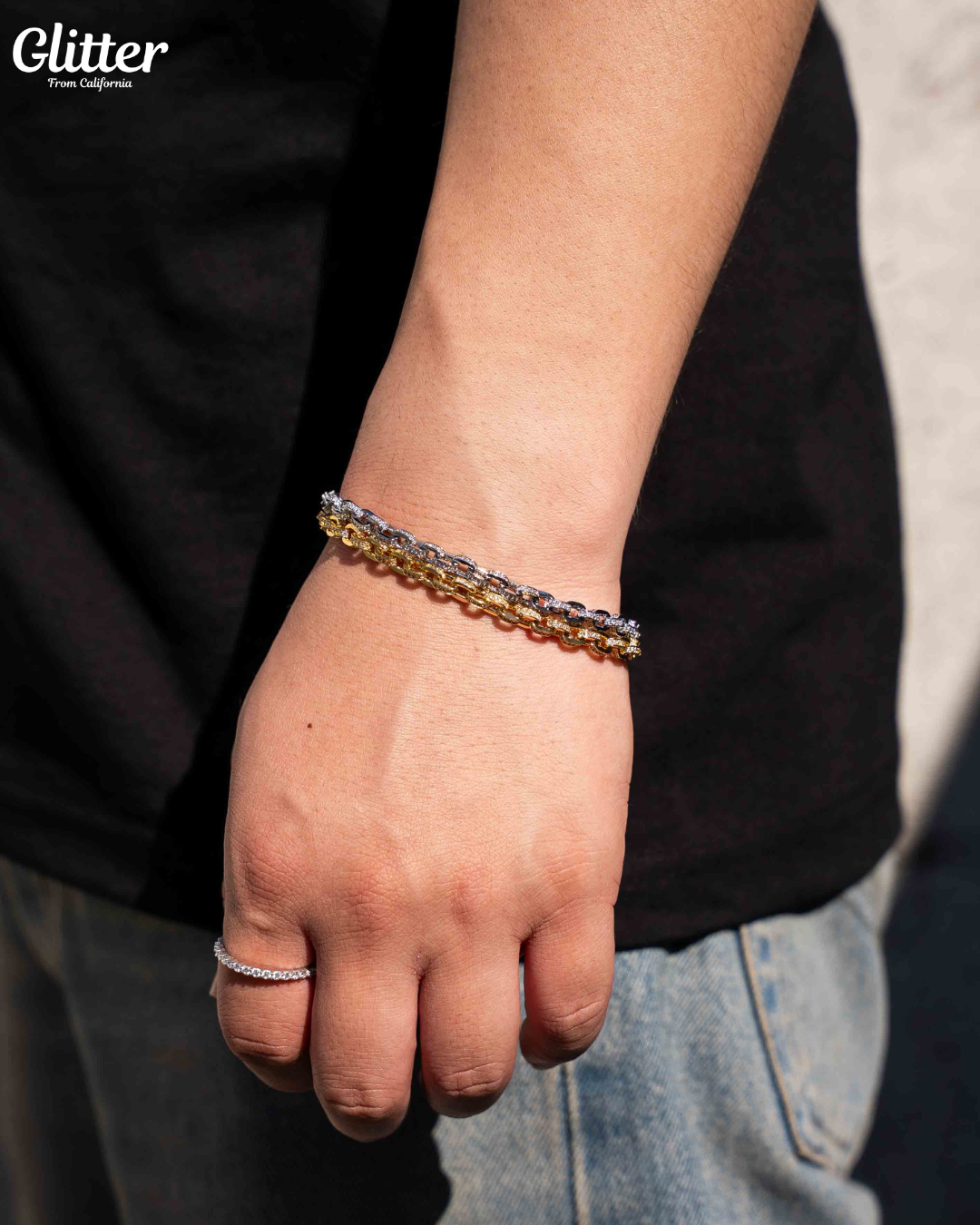 s925 Iced Box Chain Bracelet