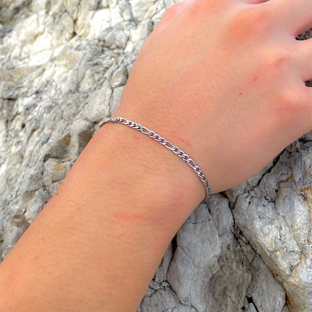 s925 Figaro Chain Bracelet【3mm】