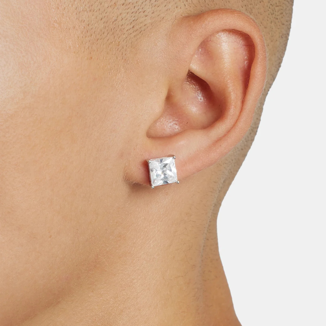 s925 Squared Cut Earrings