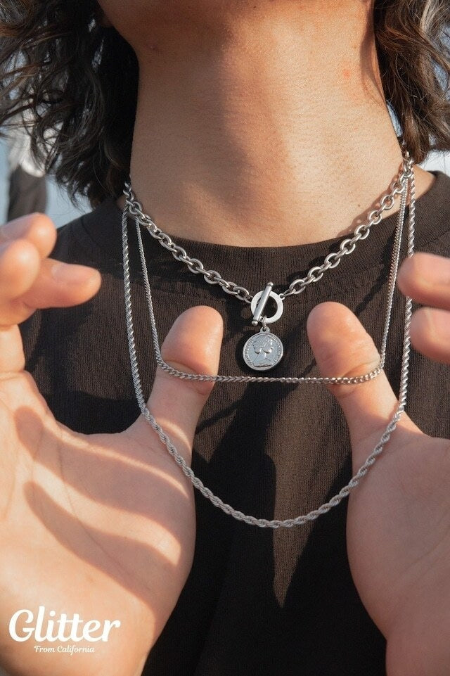 s925 Diamond cut rope chain 【3mm】