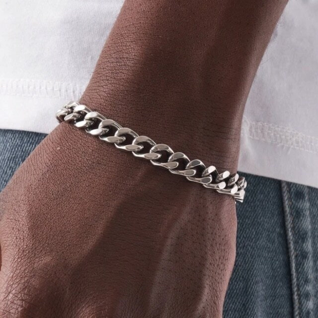 s925 Miami Chain Link Bracelet 【7mm】