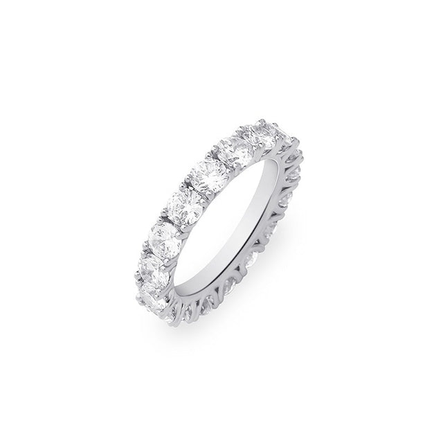 s925 Single Layer Diamond Band Ring 【4mm】