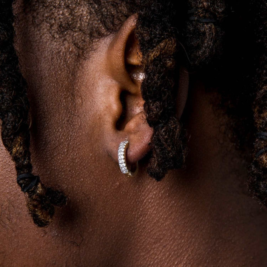 s925 Iced Out Micro Hoop Earrings