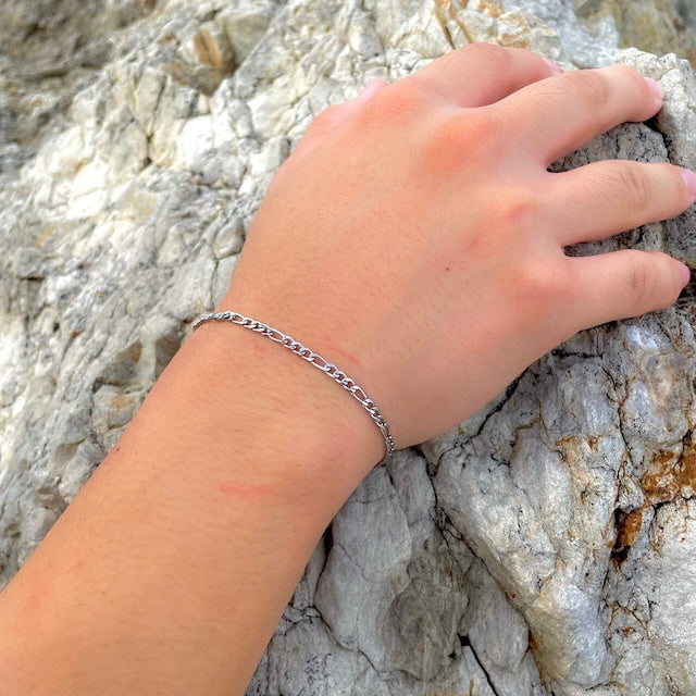 s925 Figaro Chain Bracelet【3mm】