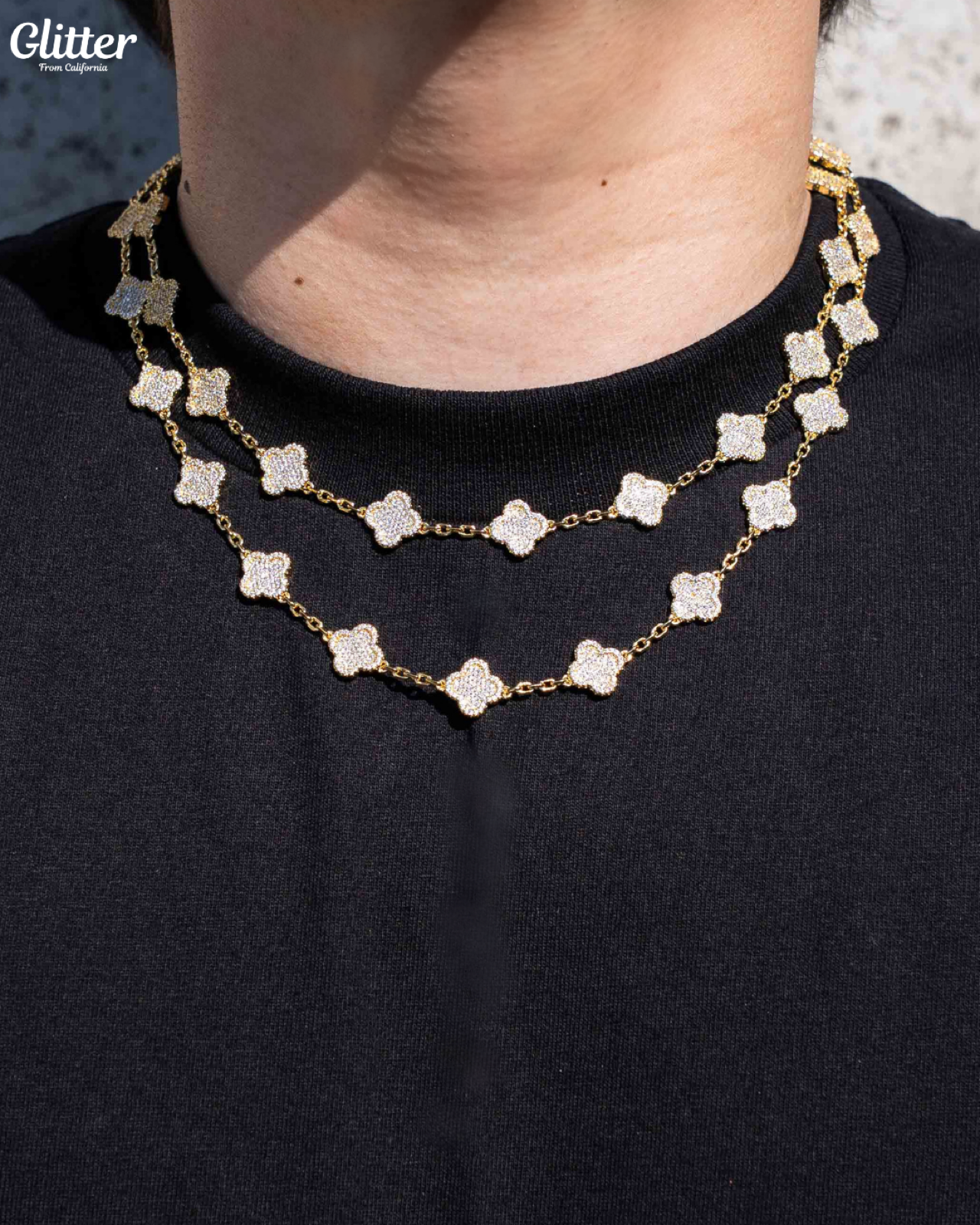 s925 Iced Out Motif Chain Necklace