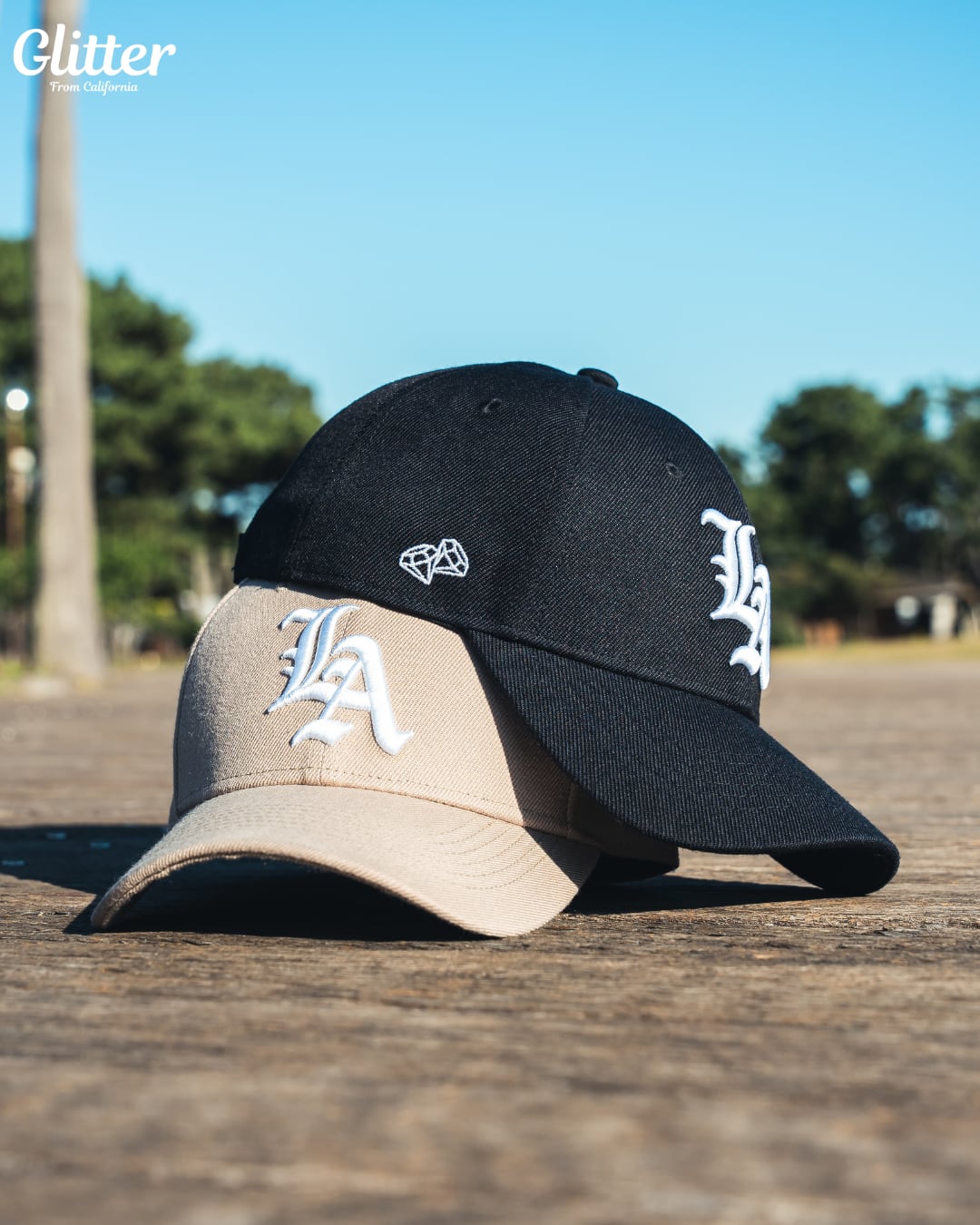 LA Logo Trucker HAT【BEIGE】