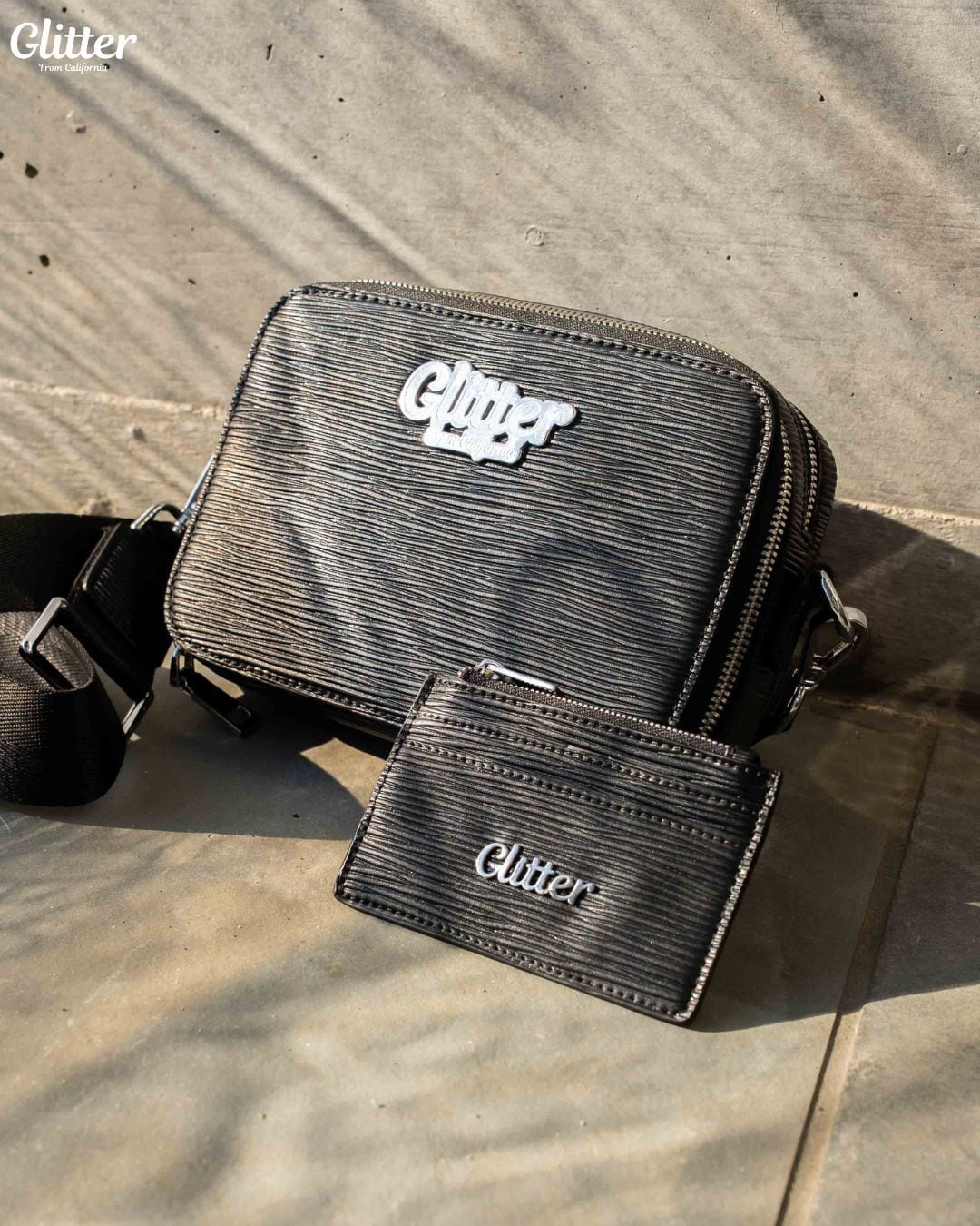 Glitter Mini Leather Wallet