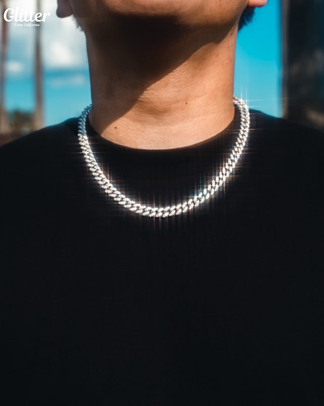 s925 Iced Out Cuban Chain 【8.5mm】