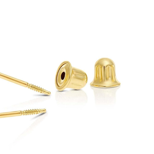 10k Round Cut Stud Earrings
