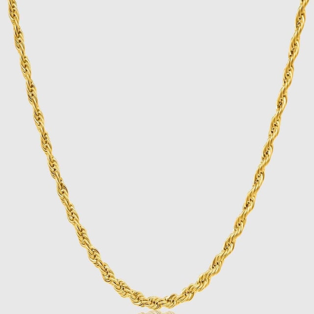 s925 Diamond cut rope chain 【3mm】