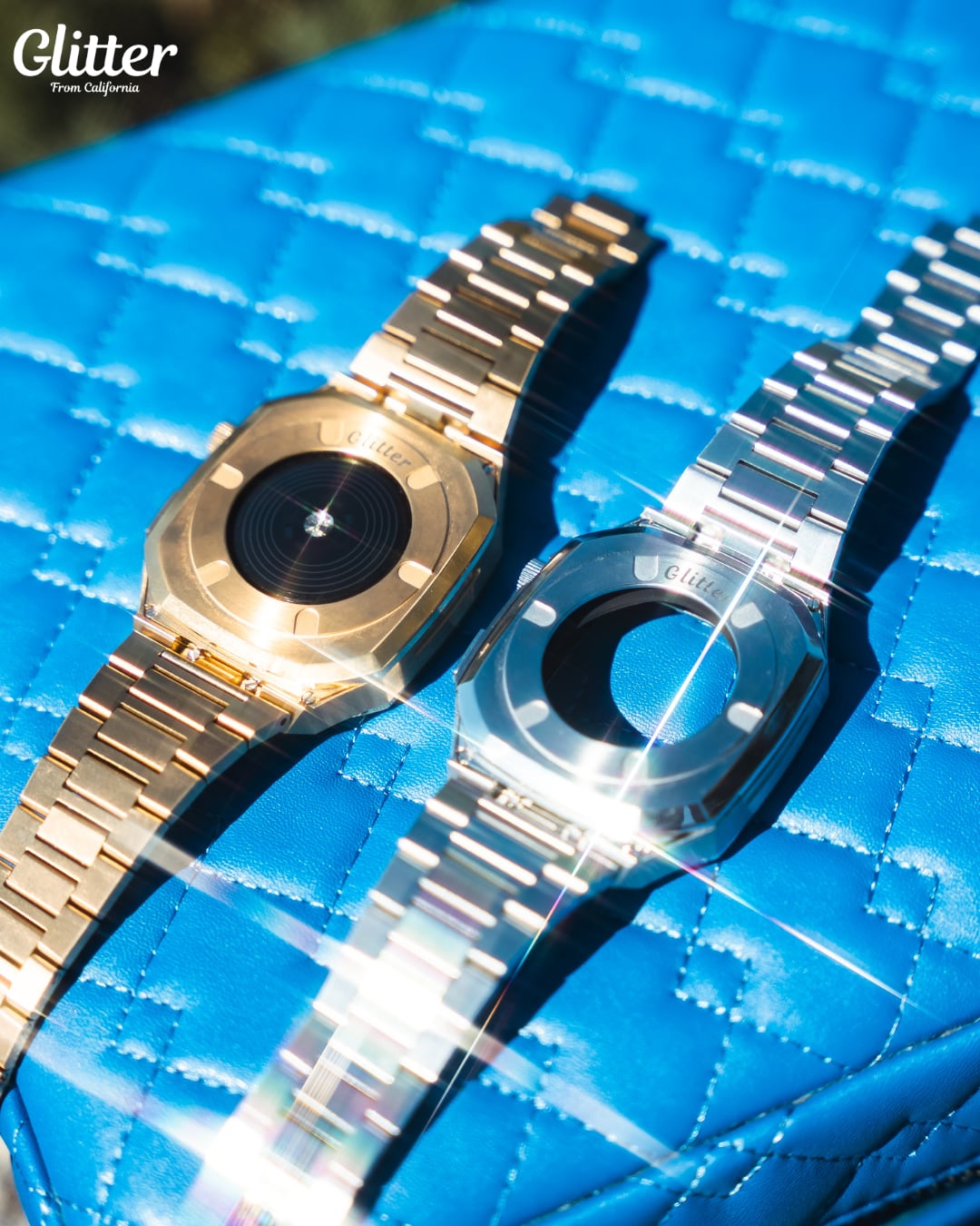 Iced Bezel Apple Watch Case 【SILVER】