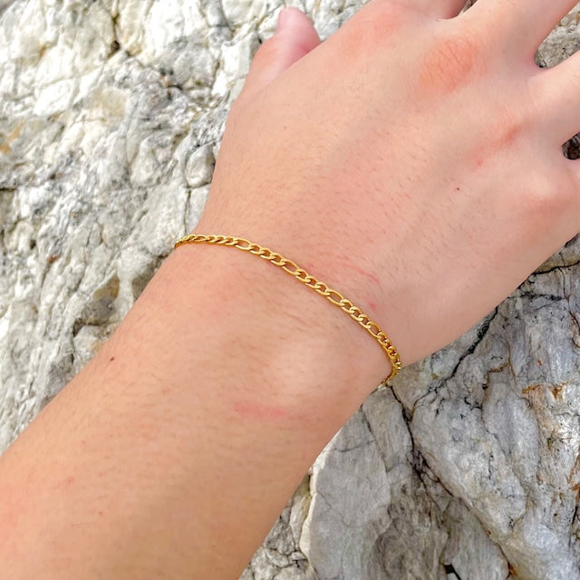 s925 Figaro Chain Bracelet【3mm】