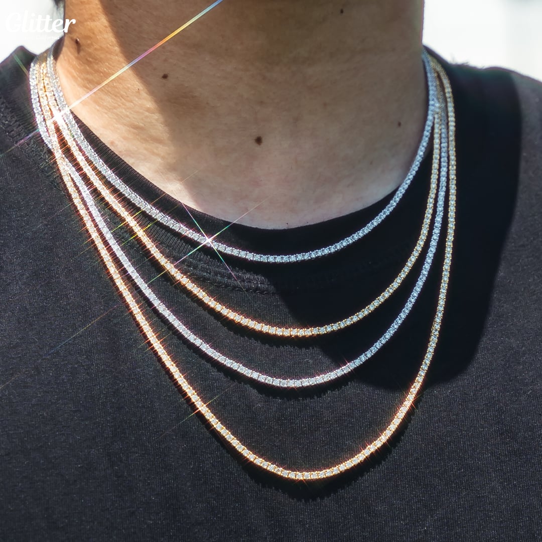 【20mm極太×ハイエンド仕上げ】Iced Outグリッターチェーンネックレス 太め 極太 喜平ネックレス マイアミキューバンリンク チェーン