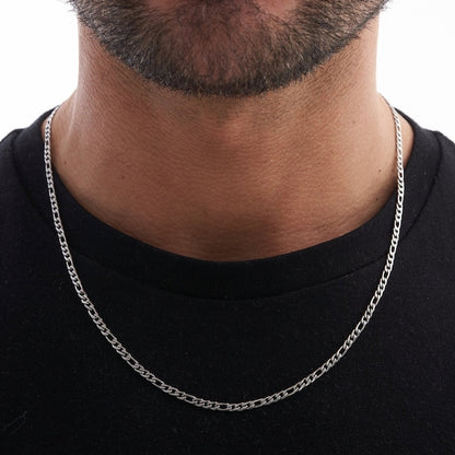 s925 Figaro Chain Necklace 【3mm】