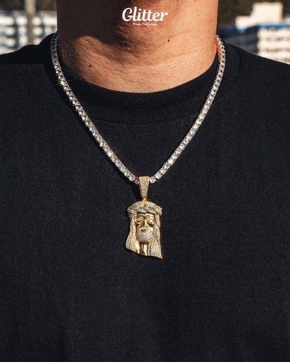 s925 Iced Out Jesus Pendant