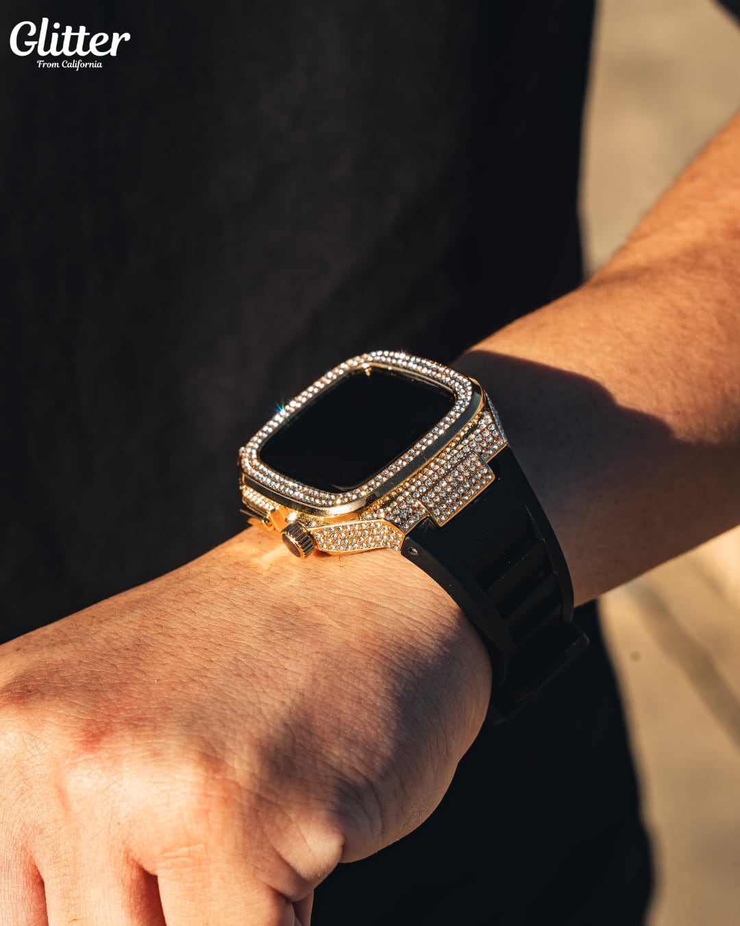 Iced Out Apple Watch Case 【GOLD】