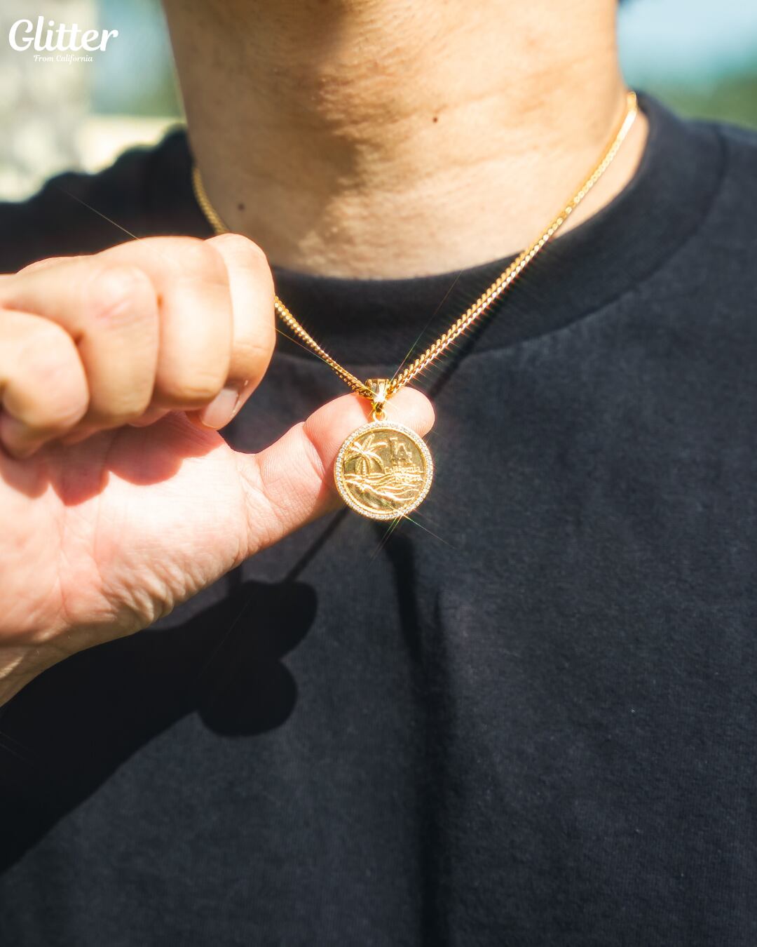 Iced Malibu Coin Pendant
