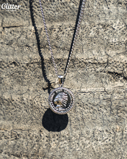 Glitter Indian Coin Pendant