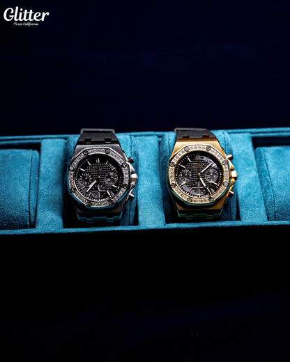 Iced Bezel California Rubber Watch 【GOLD】