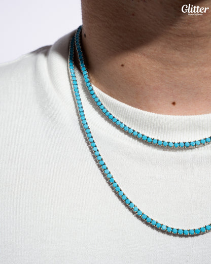Turquoise Tennis Chain Necklace