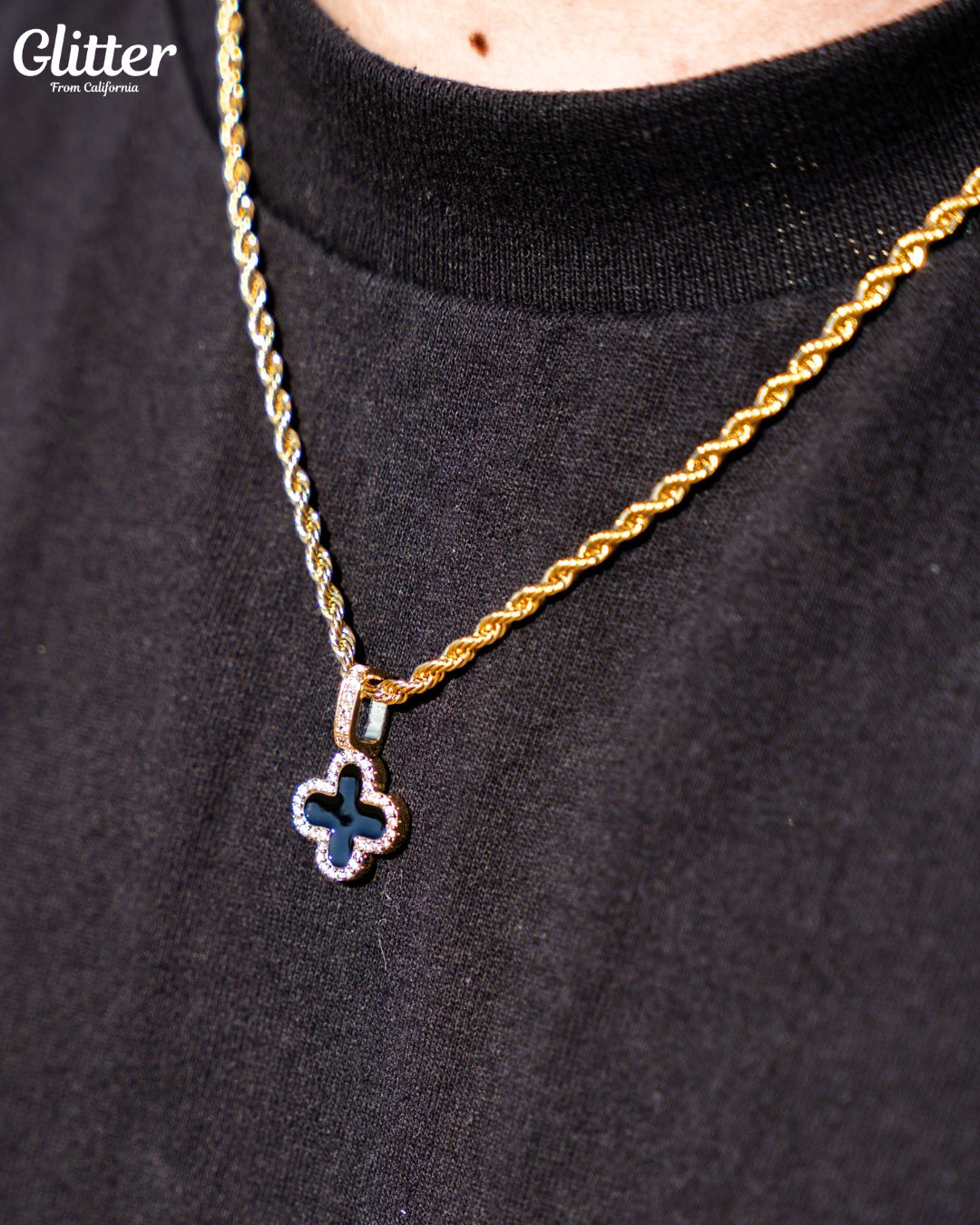 Iced Out Motif Pendant