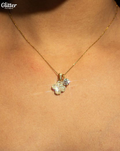 6mm Moissanite Point Necklace【GOLD】