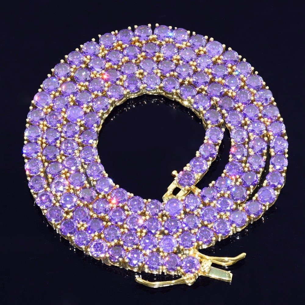 Luxury Tennis Necklace 【4mm / PURPLE】