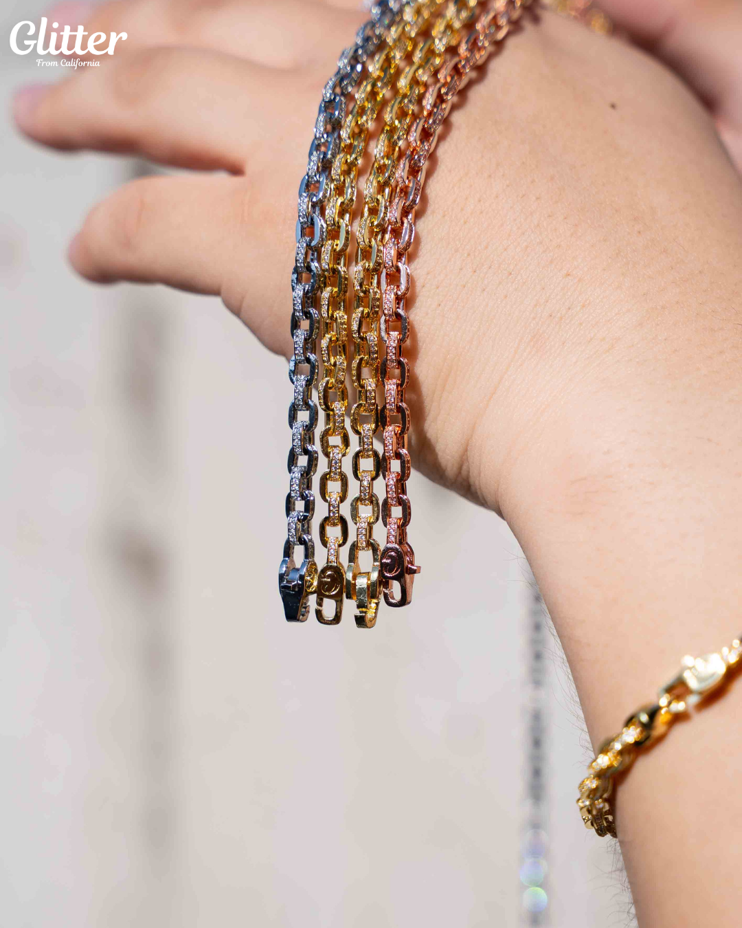 s925 Iced Out Box Chain Necklace