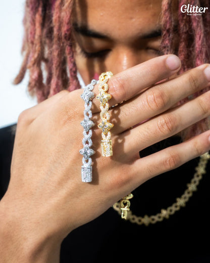 s925 Diamond Infinity Four Leaf Bracelet