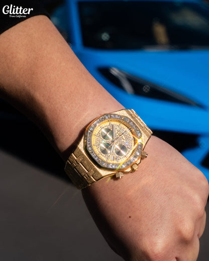 Iced Dial California Watch 【GOLD】