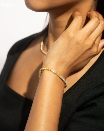 Luxury Tennis Bracelet【3mm/GOLD】