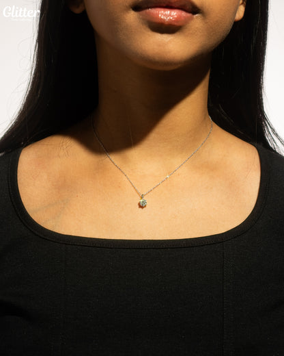 6mm Moissanite Point Necklace【SILVER】