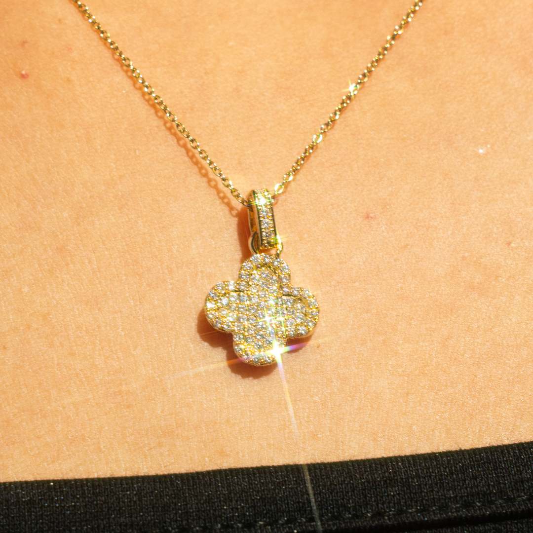 Iced Out Motif Necklace【GOLD】