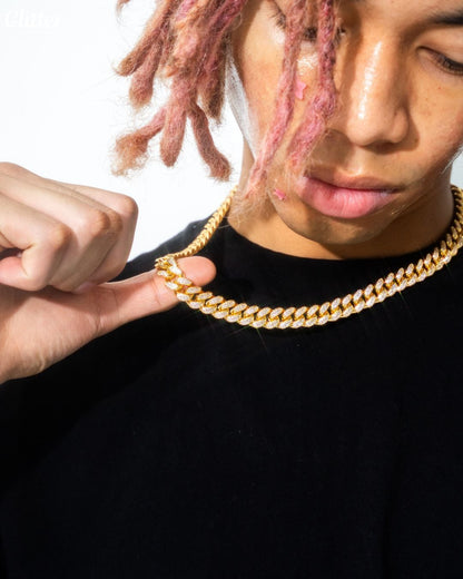 Iced Out Cuban Chain Set 【12mm】