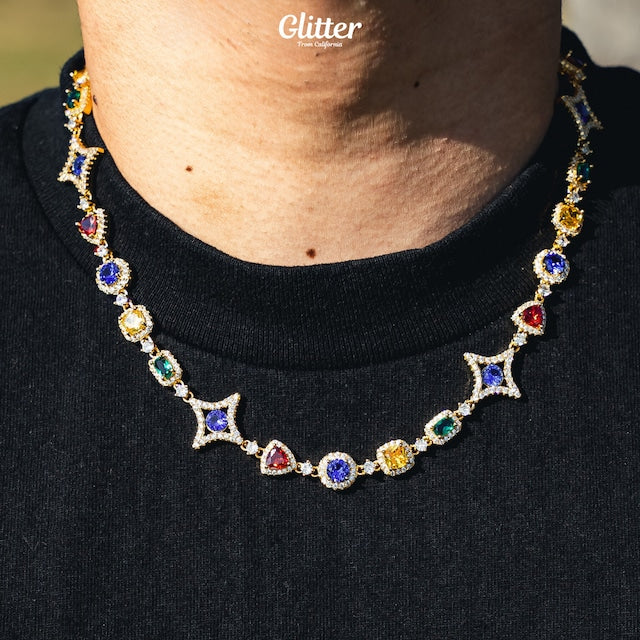 s925 Colored Gemstone Necklace
