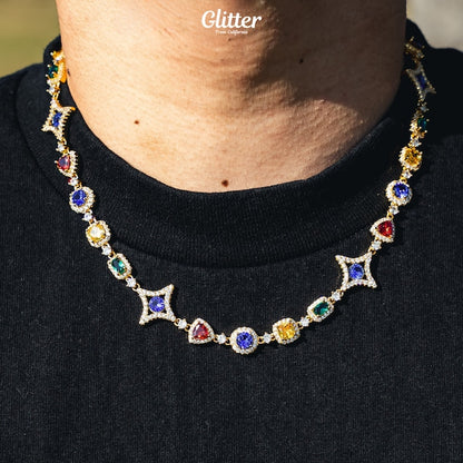s925 Colored Gemstone Necklace
