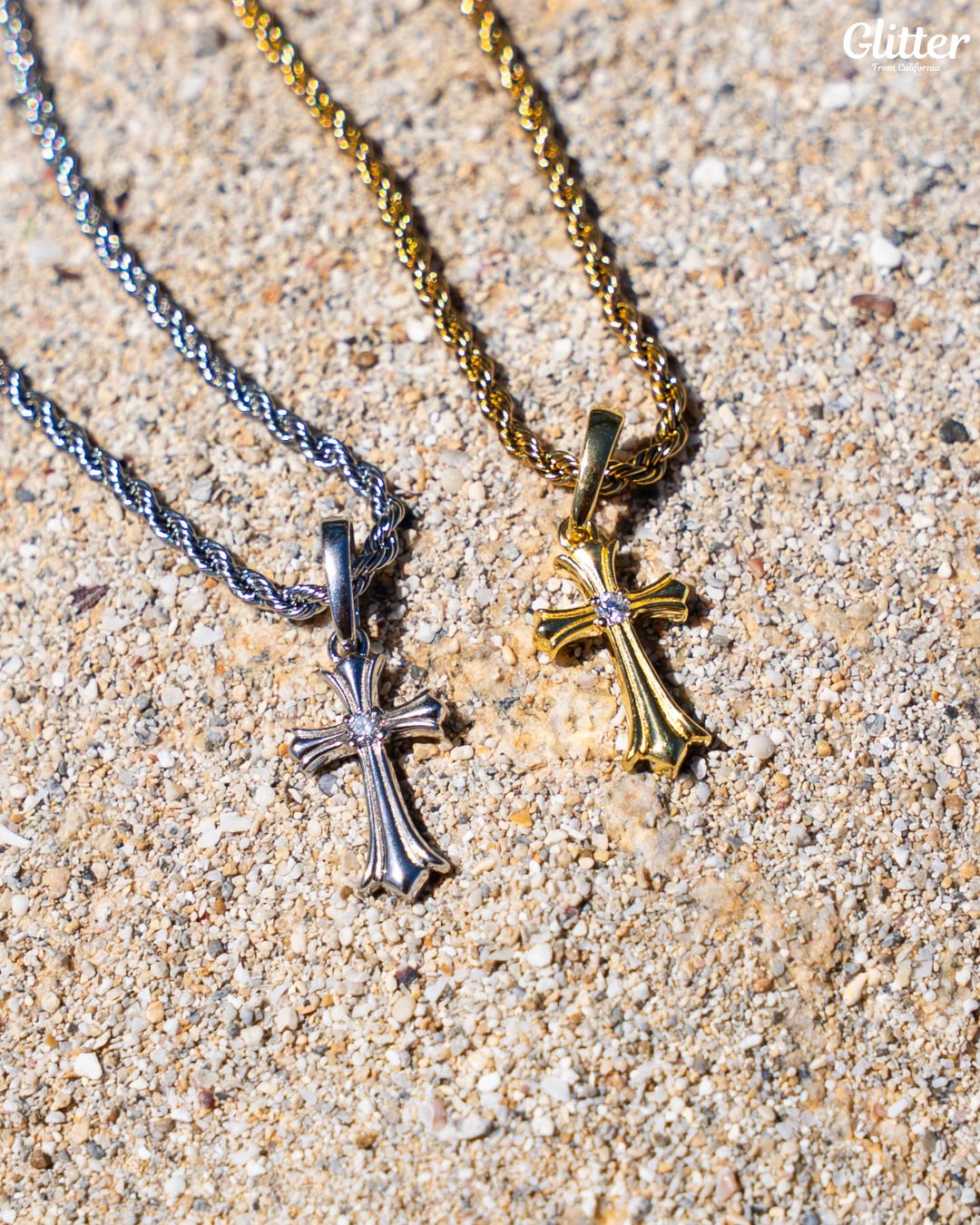 s925 Diamond Solid Cross Pendant