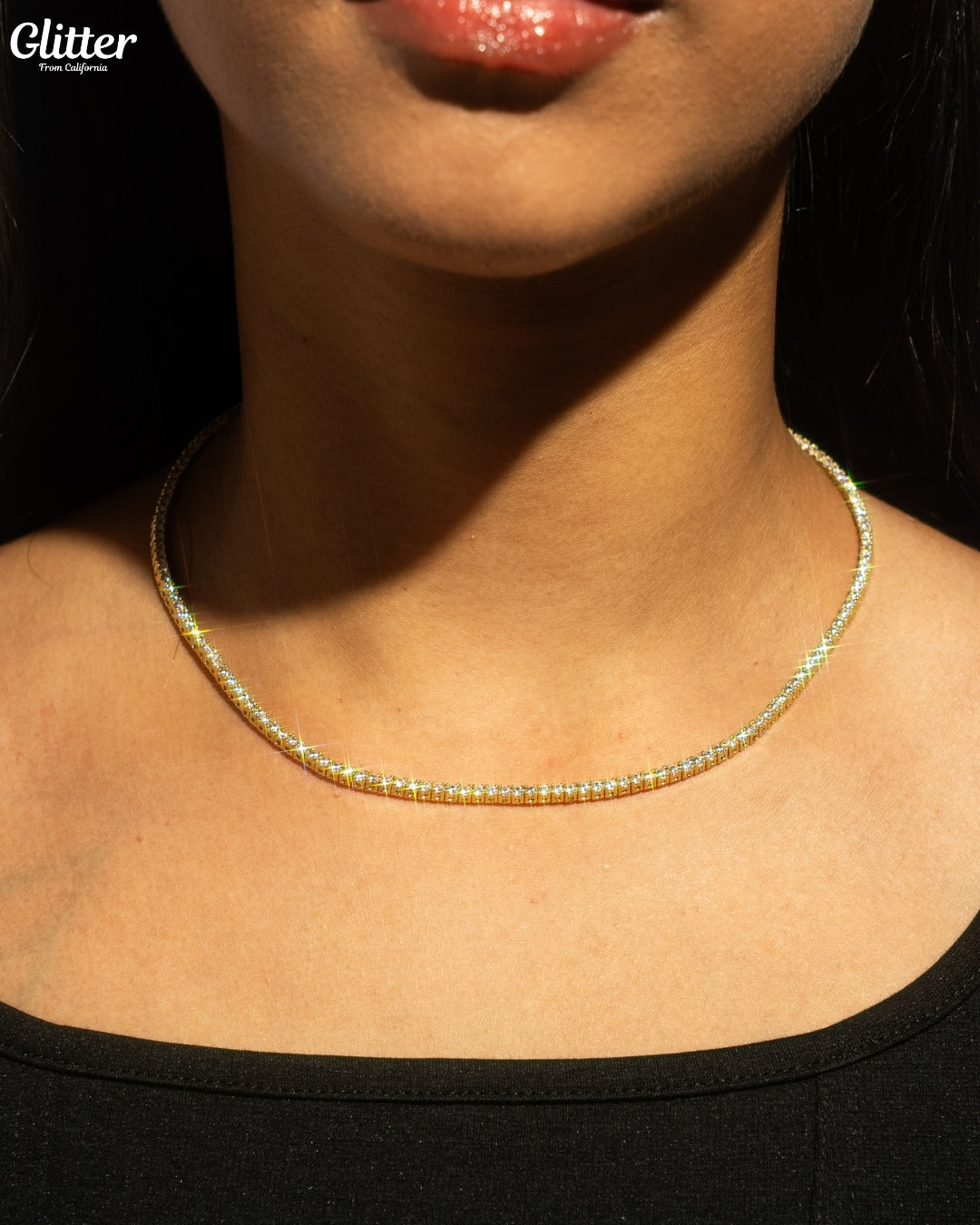 Luxury Tennis Necklace【2mm/GOLD】