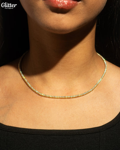Luxury Tennis Necklace【2mm/GOLD】