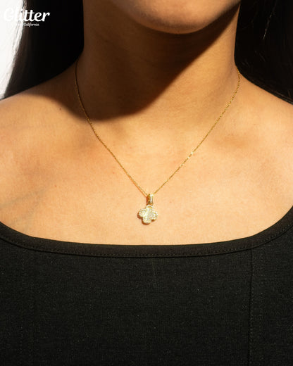 Iced Out Motif Necklace【SILVER】