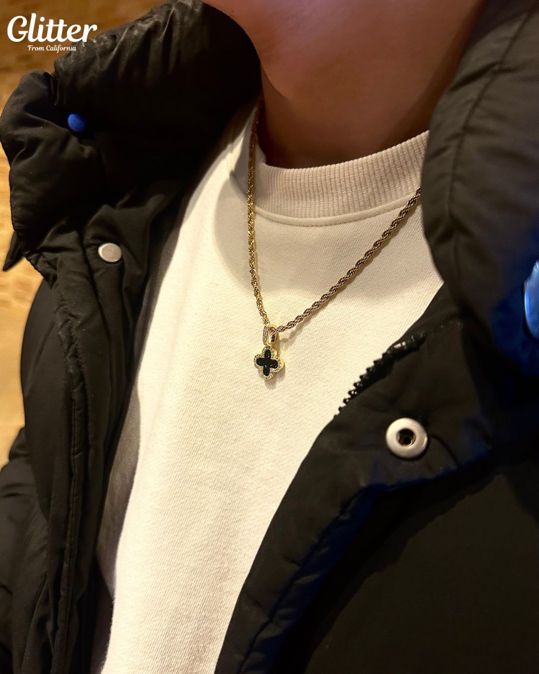 Iced Out Motif Pendant