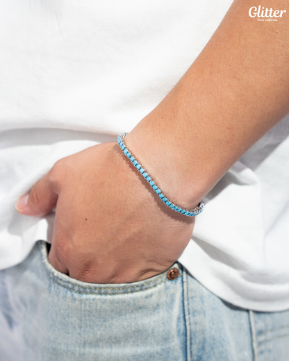 Turquoise Tennis Chain Bracelet