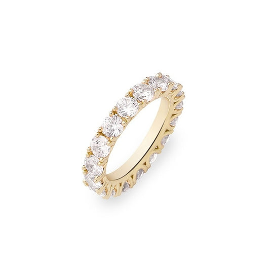 s925 Single Layer Diamond Band Ring 【4mm】