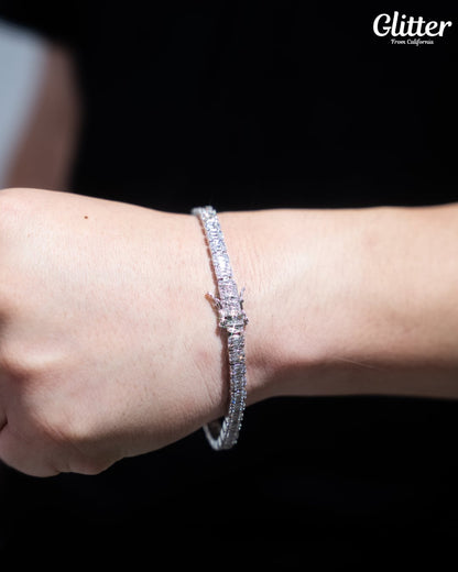 Baguette Tennis Chain Bracelet【5mm】